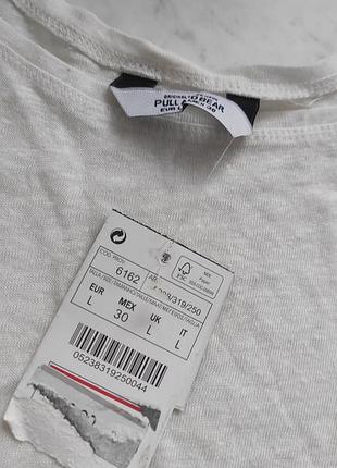 Женская льняная майка свободного кроя pull &amp; bear испания 5