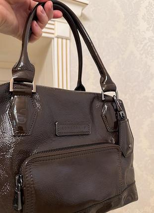 Longchamp сумка жіноча лакова 2