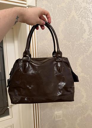 Longchamp сумка жіноча лакова 4