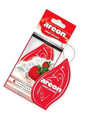 Ароматизатор на дзеркало сухий areon лист mon "strawberry"