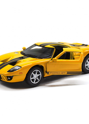 Детская модель машинки ford gt 2006 kinsmart kt5092w инерционная, 1:36 yellow