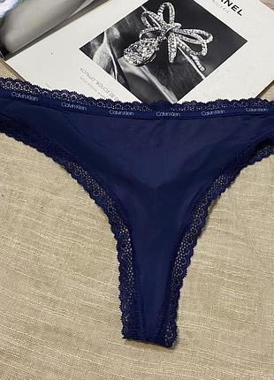 Calvin klein крутые синие стринги