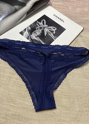 Calvin klein крутые синие стринги 2