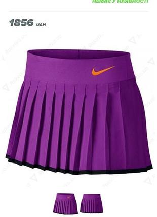 Оригинальная теннисная юбка-шорты nike court power spin skirt ( dri-fit), m
