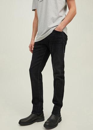Чорні джинси tapered fit jack & jones
