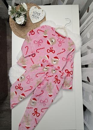 Теплая махровая пижама от matalan 3-4 года (98-104)
