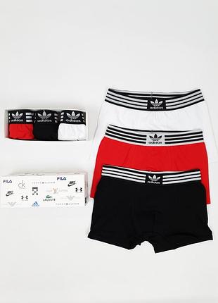 Нижня білизна adidas 3шт чорний, білий, червоний м / 46