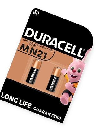 Батарейка "а 23" лужна 12v мікропальчик duracell mn21 блістер (у брелок сигналки) 2шт