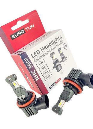 Лампа led h8, h9, h11, h16 12v-24v 50w eurotun nhс 6500l 6500k радиатор