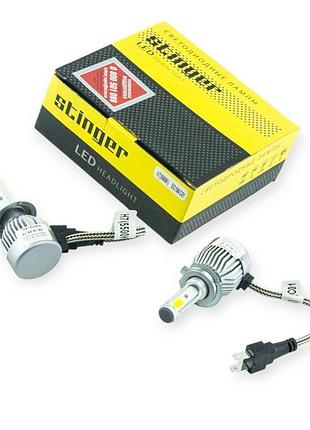 Автолампа led h7 12v-24v stinger 5500k 3200l радиатор megalight
