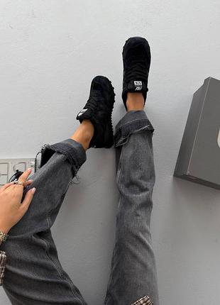 New balance 574 total black fur 6
