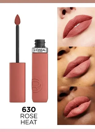 Новая l’oréal paris infaillible matte resistance жидкая матовая помада для губ no 630 "rose heat"