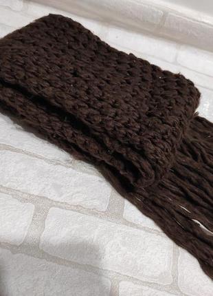 Стильний, довгий, дуже теплий, з красивим об'ємним узором шарф