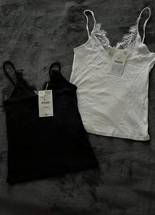 Майки з мереживом zara 2
