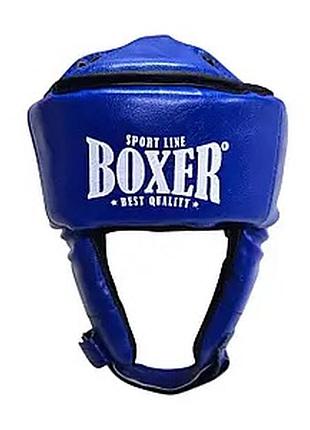 Шолом з посиленою маківкою boxer new розмір m вінілшкіряний синій