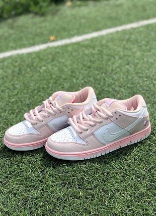 Женские кроссовки стильные найк данк nike dunk low pink bird 41 36