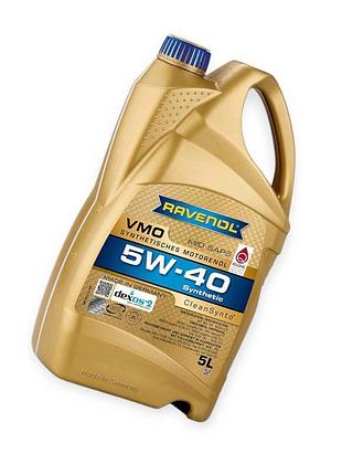 Олива моторна ravenol 5w-40 vmo "synthetic" dexos 2, sn, cf, с3 5л mid saps