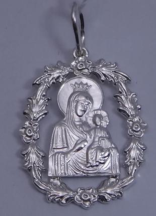 Новая серебряная ладанка богородица.