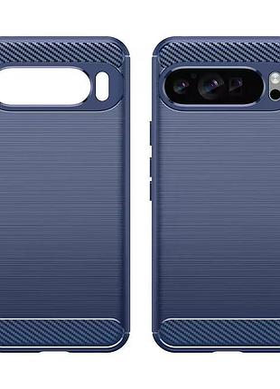 Чехол силиконовый carbon для google pixel 9, 9 pro (темно-синий) 2
