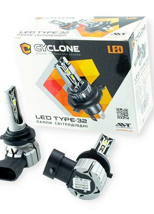 Автолампа led hb4 12v type 32 15w 6000k 4800l радиатор cyclone