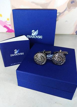 Запонки swarovski с кристаллами