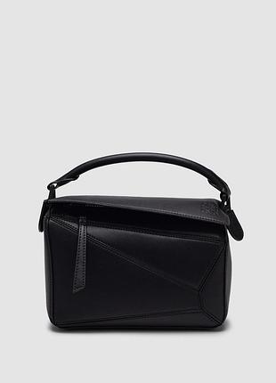💎 loewe paula's ibiza puzzle bag in classic calfskin black 23.5 x 16 x 10 см