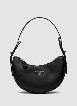 💎 prada arque leather shoulder bag black 22.5 х 12 х 7 см