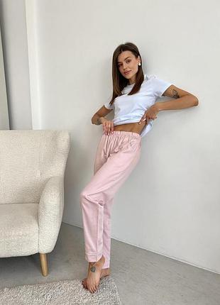Піжамні штани з сатину pearl cosy пильна пудра