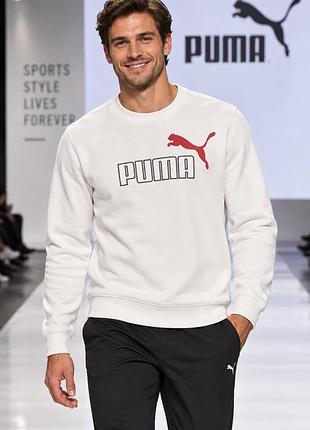 Світшот унісекс puma білий xs, бавовна