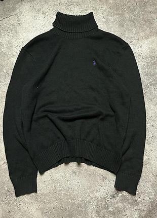 Вінтажний вʼязаний светр з горлом polo ralph lauren prl