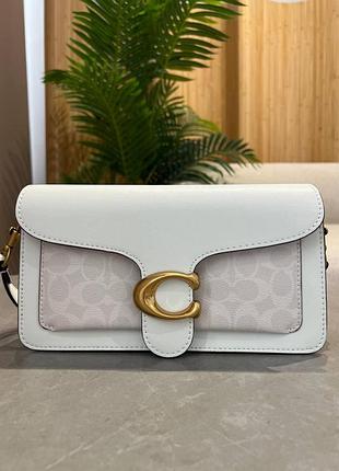 ❌ coach tabby white/gold shoulder bag 26 in canvas