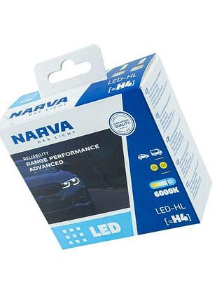 Автолампа led h4 12v-24v 6500k rpa 19w(narva) narva