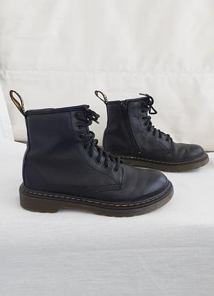Черные кожаные мартинсы оригинал на молнии от dr.martens размер 33