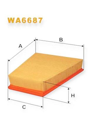 Фільтр повітряний volkswagen polo iv-v, skoda fabia i-ii 1.0-1.4i 16v wix filters