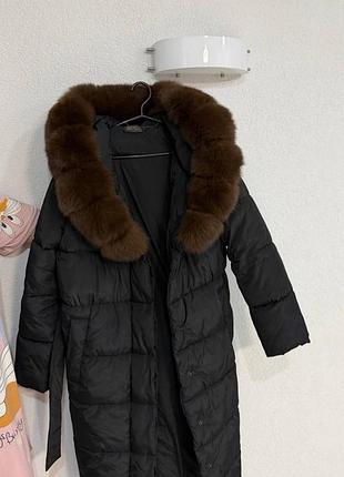 Пуховик від українського бренду fursshop_ua з натуральним коміром
