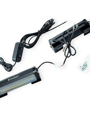 Фара дополнительная led прямоугольная 165х40х45 (д в ш) 2 секции синяя стробоскоп, штекер в прикуриватель blaskar