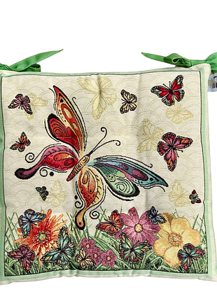 Подушка на стілець гобеленова колекція "butterfly " 45*45 см