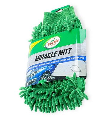 Губка з мікрофібри для миття двостороння "рукавичка" 24x16 см turtle wax