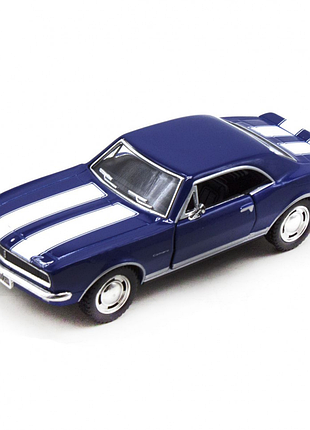 Дитяча модель машинки chevrolet camaro z kt5341 w, інерційна blue