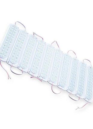 Модуль світлодіодний 12v білий 24 smd 2835 24d 4, 8w лінза (10шт) megalight