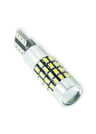 Автолампа світлодіодна бц 12-5 лазер. white 54 smd 3014 м'яка плата обманка драйвер лінза 640lm megalight