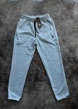 Мужские зимние брюки polo ralph lauren серые брюки поло на затяжках 3xl (b)