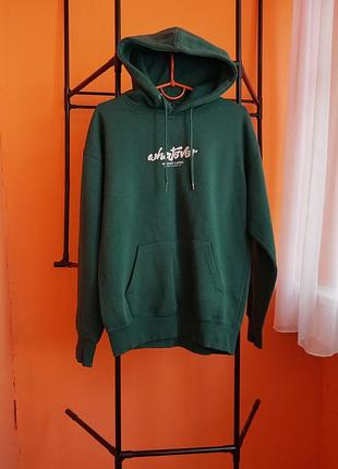 Cropp xs | зелений худі “whatever” loose fit
cropp hoodie green whatever xs