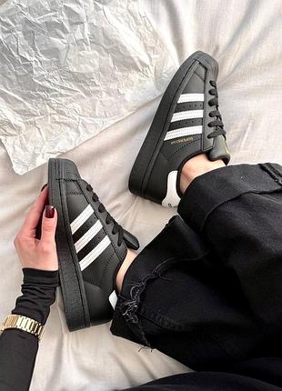 Adidas superstar 'core black white' ⚫️⚪️ 6