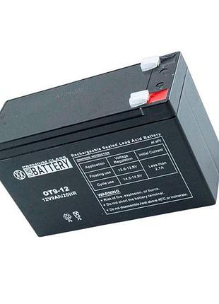Акумулятор 12v 9a (150x65x95) sla промисловий vland чорний
