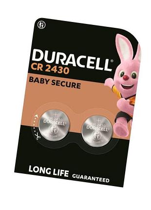 Батарейка таблетка літієва 3.0v cr2430 блістер duracell (2 шт)