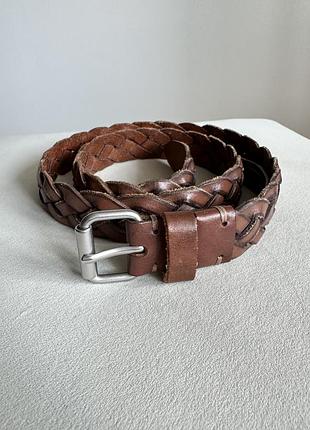Плетений шкіряний ремінь marc 0”polo.