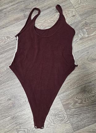 Боді pull&bear (бордове, l) 2
