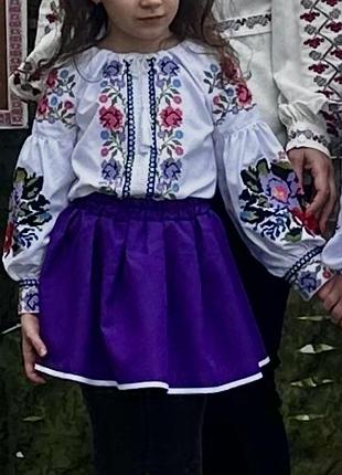 Вишиванка «калина» з юбкою, комплект, розмір 104-110