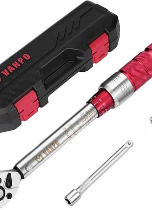 Динамометричний ключ vanpo 1/4", 3–25 н·м, точність ±3%, 72t